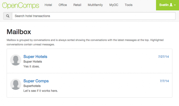 OpenComps mailbox screenshot