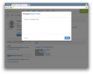 Message box in User profile