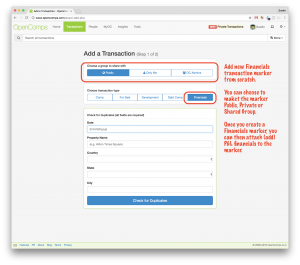 Add Financials marker from scratch