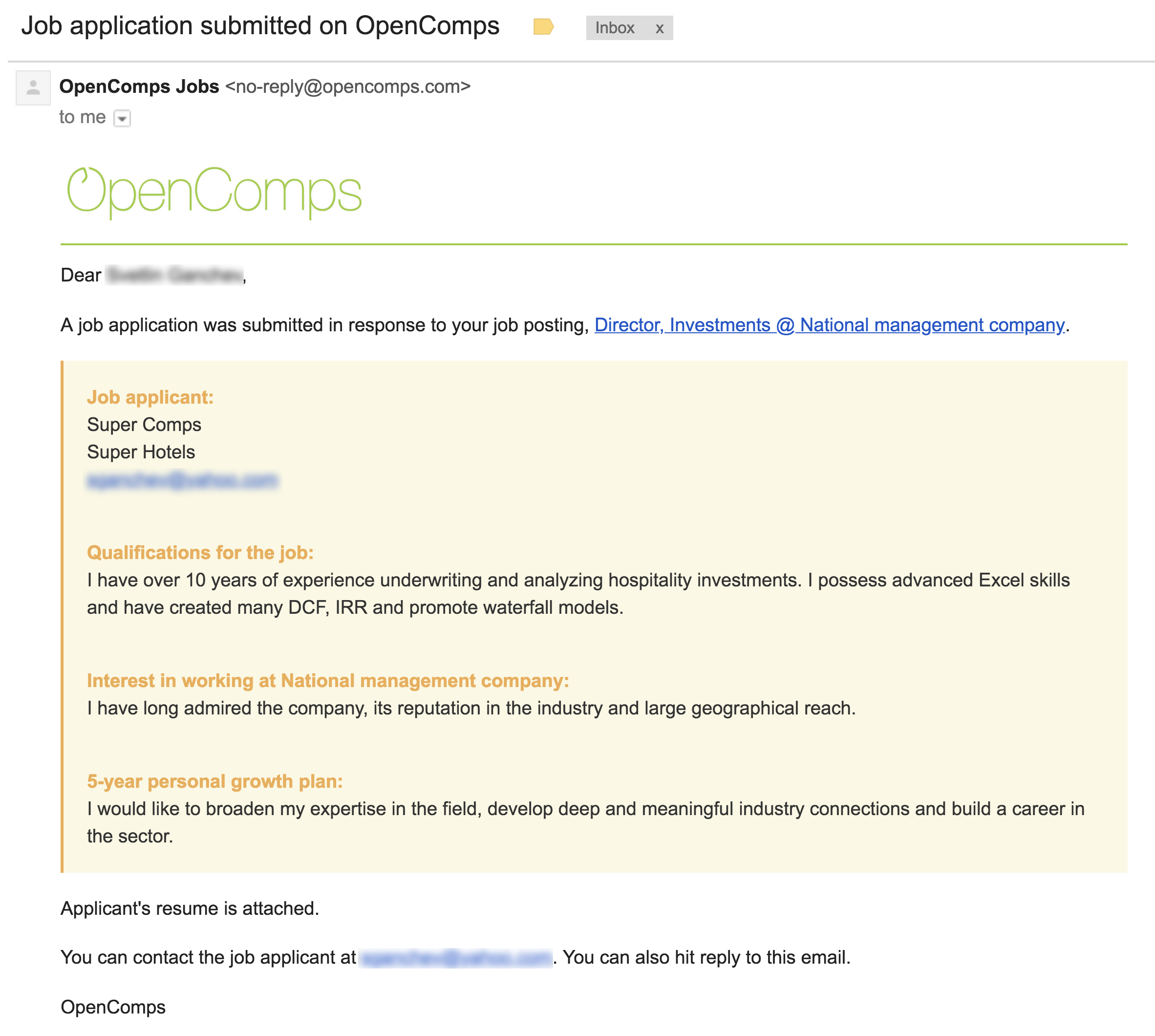 Email job application - OpenComps Blog